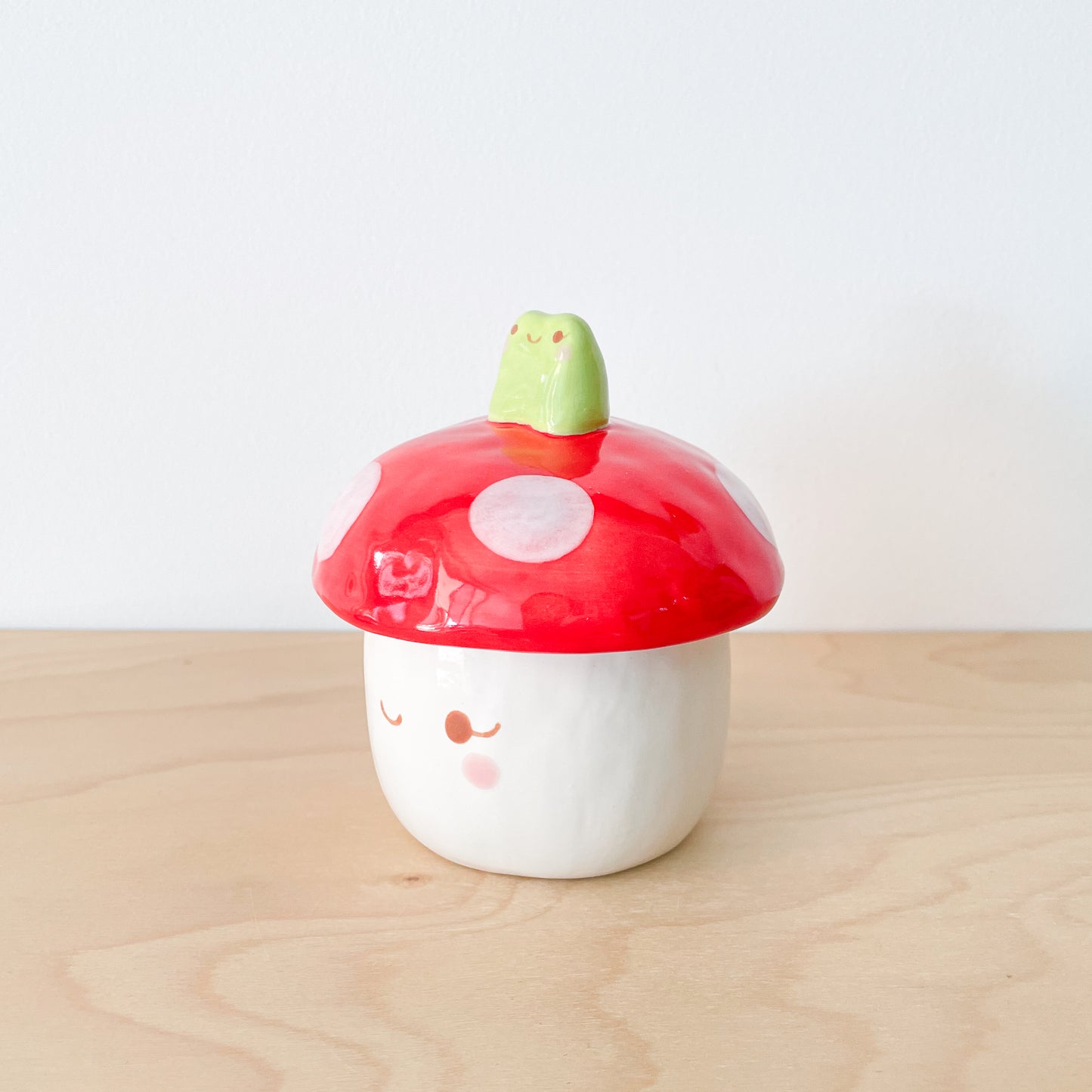 Froggy Toadstool Jar