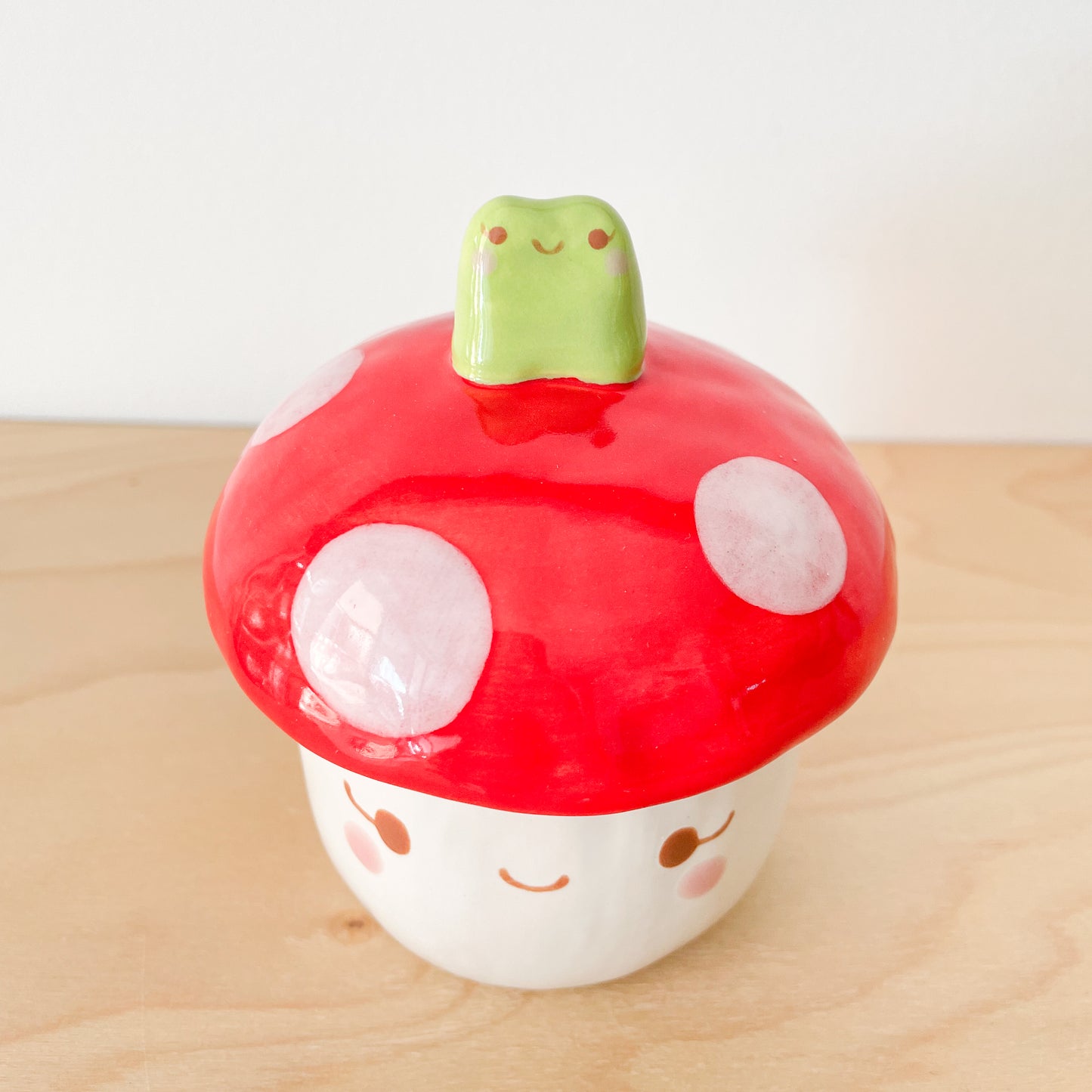 Froggy Toadstool Jar