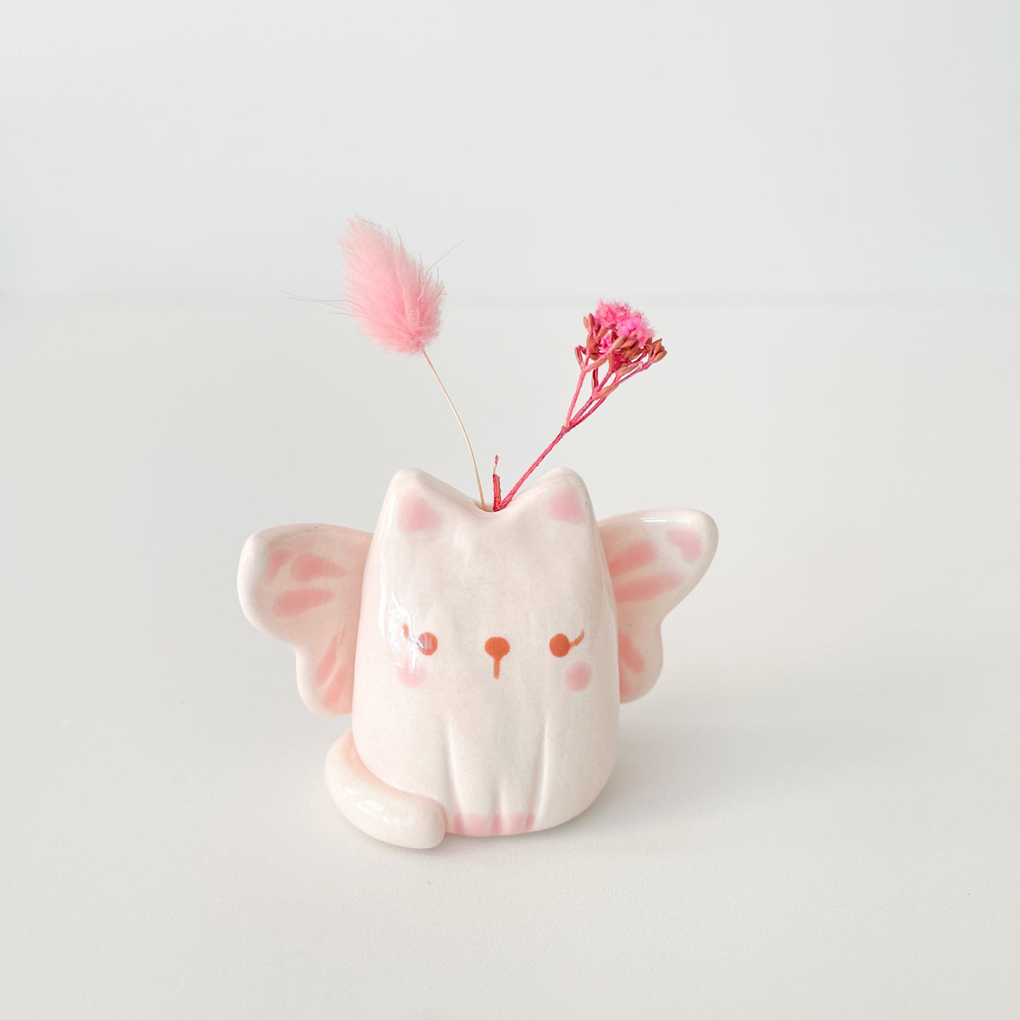 Pink Fairy Cat Mini Vase