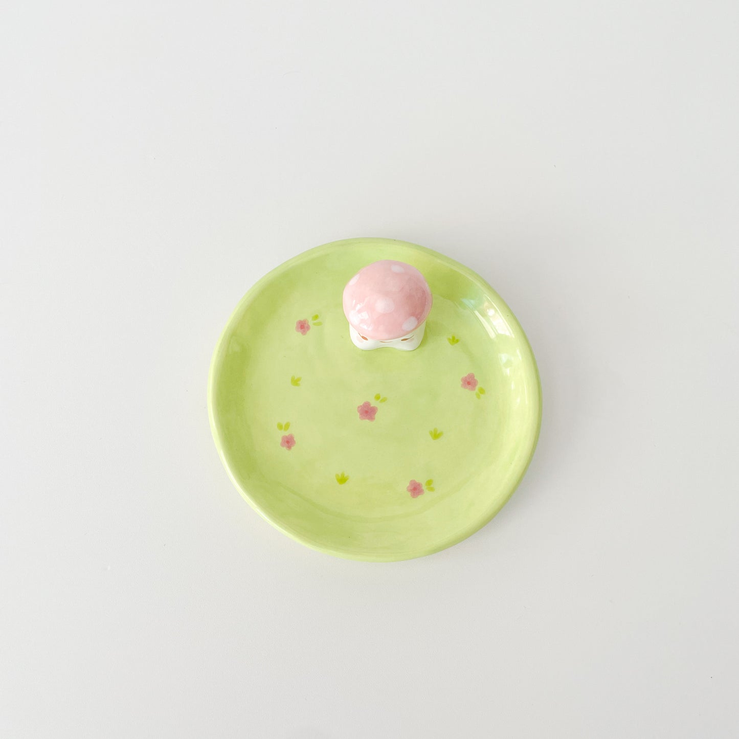 Pink Mushy Garden Trinket Dish