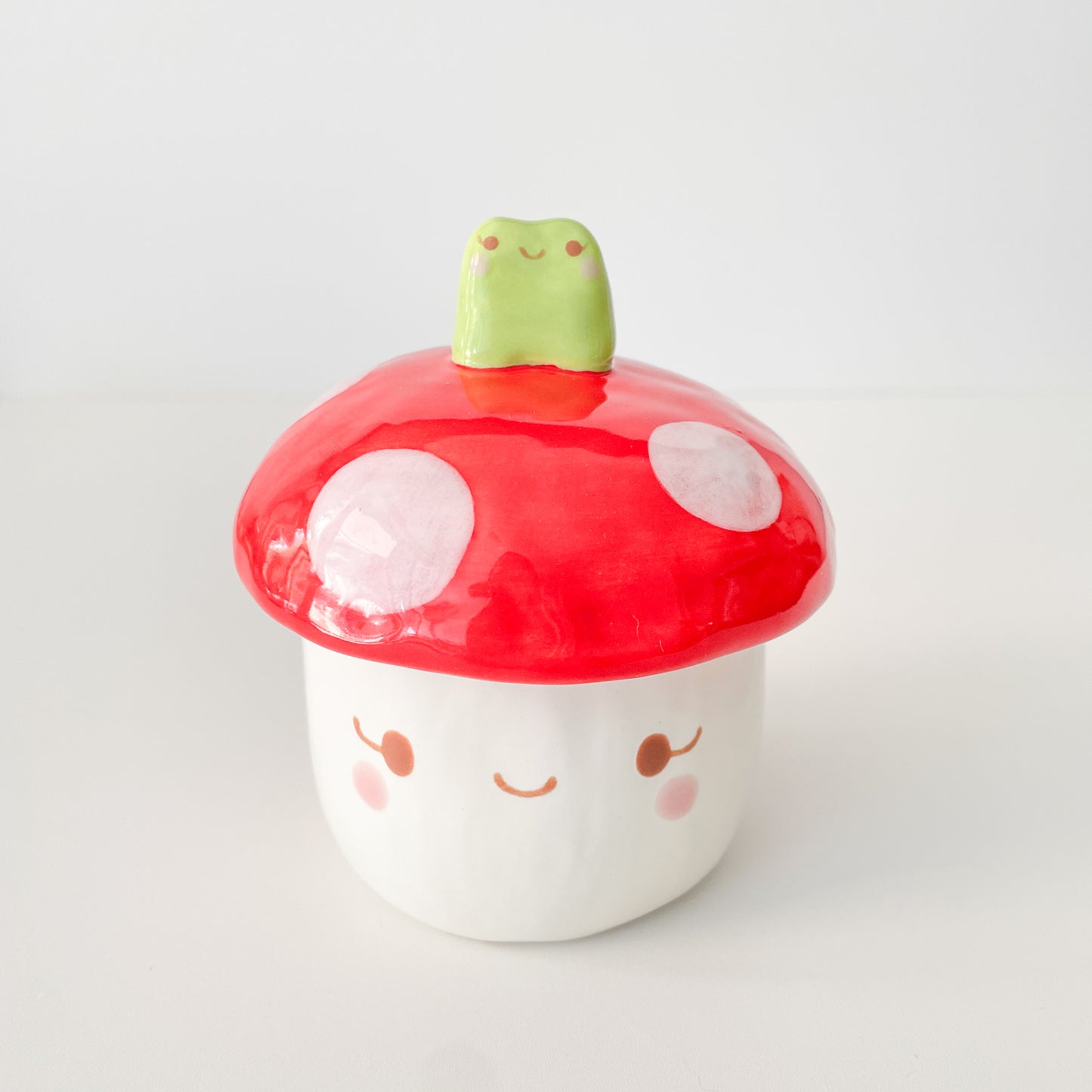 Froggy Toadstool Jar