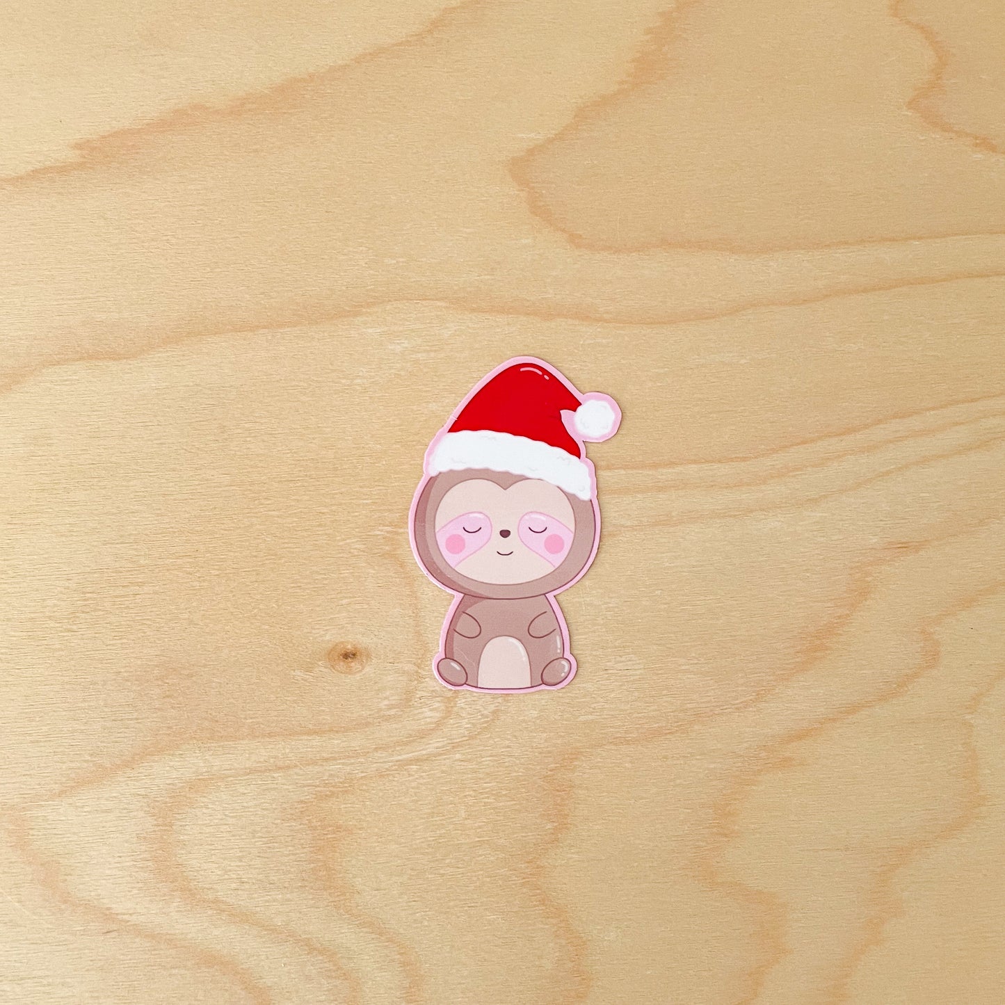 Santa Sloth Sticker