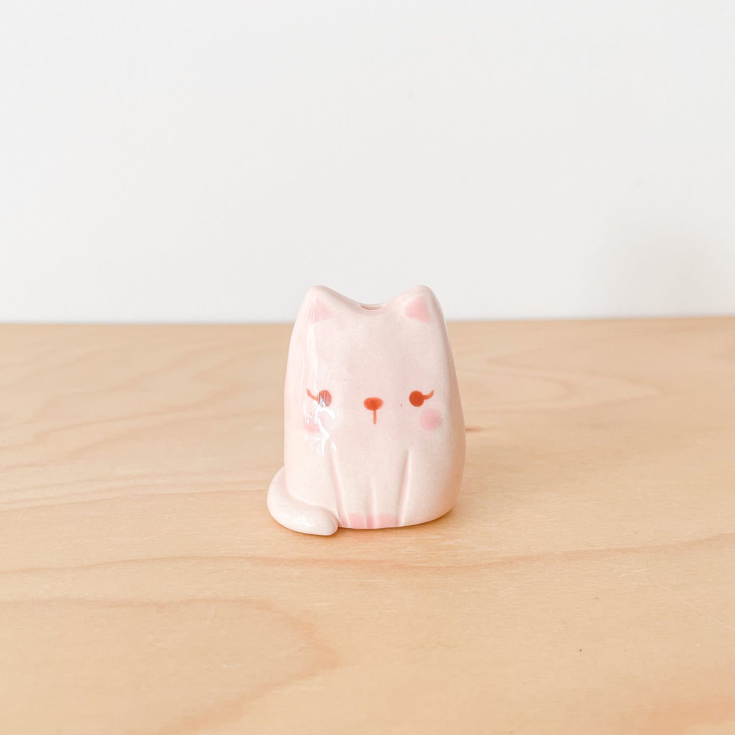 Pink Cat Mini Vase