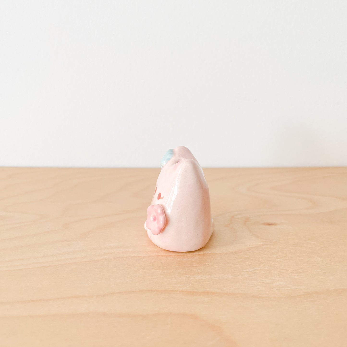 Pink Blooming Cat Mini Vase