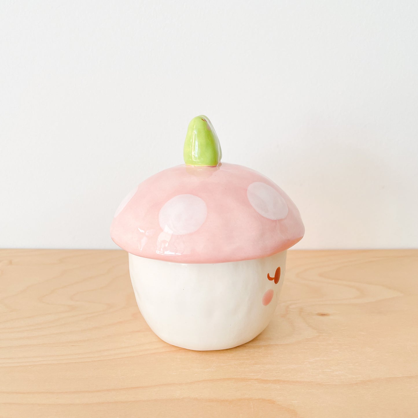 Pink Froggy Toadstool Jar