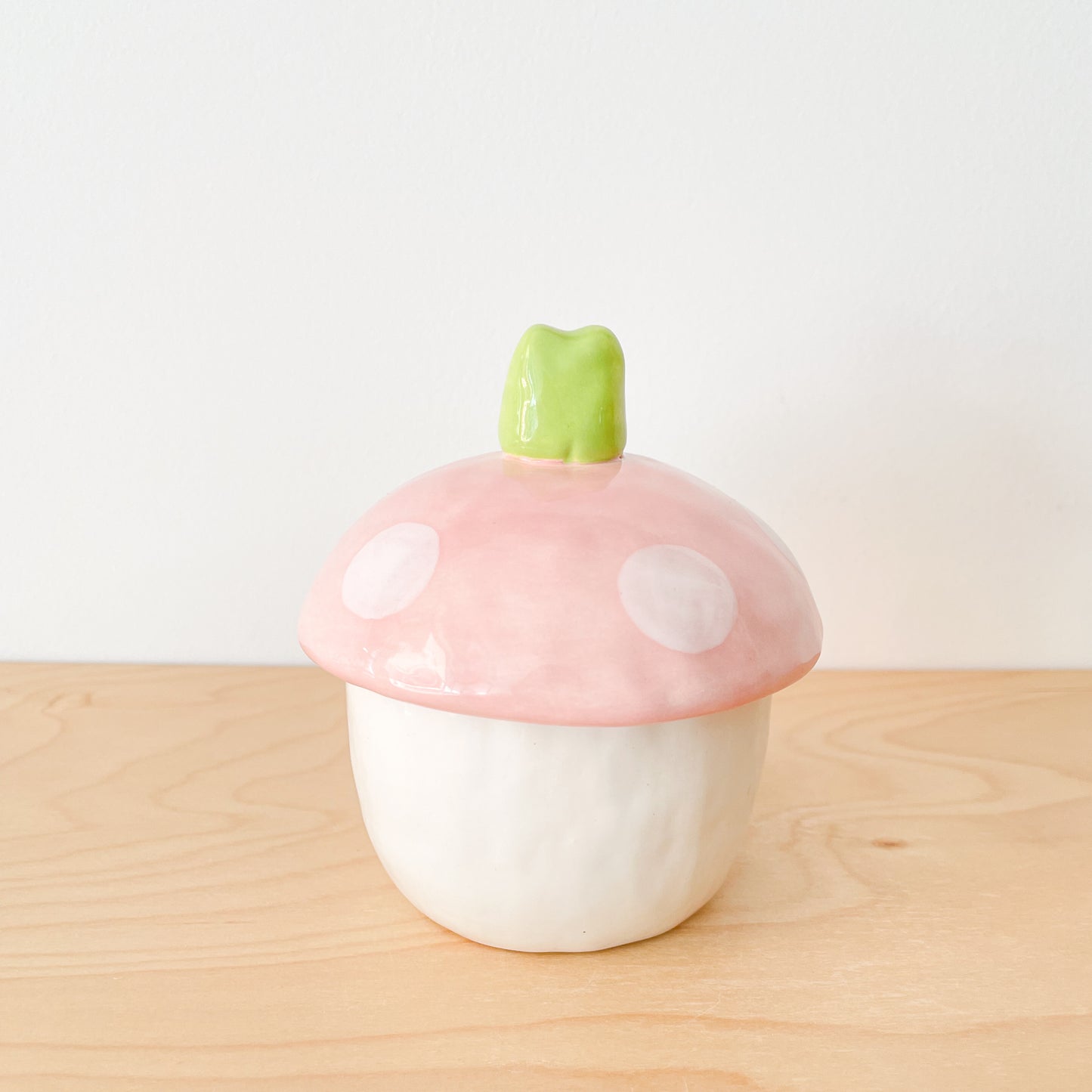 Pink Froggy Toadstool Jar