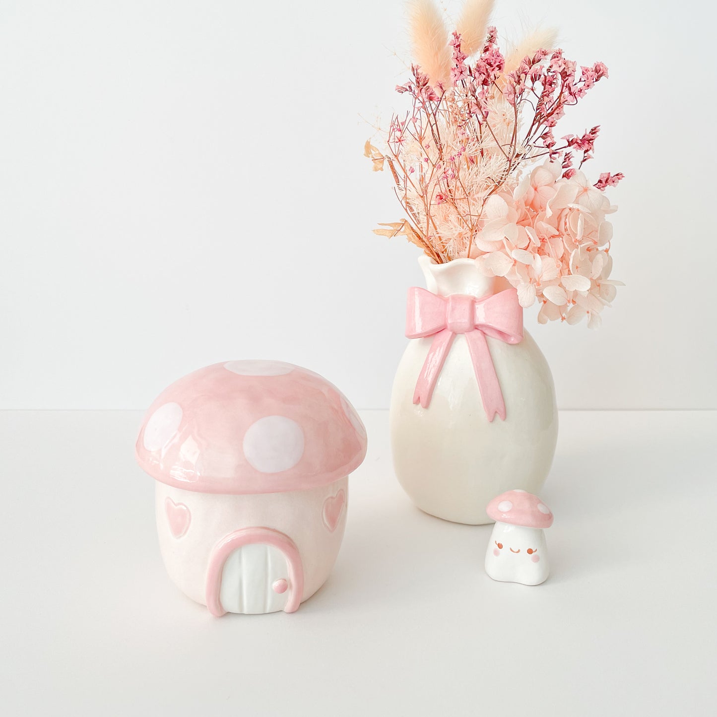 Lovely Mushroom Cottage Jar