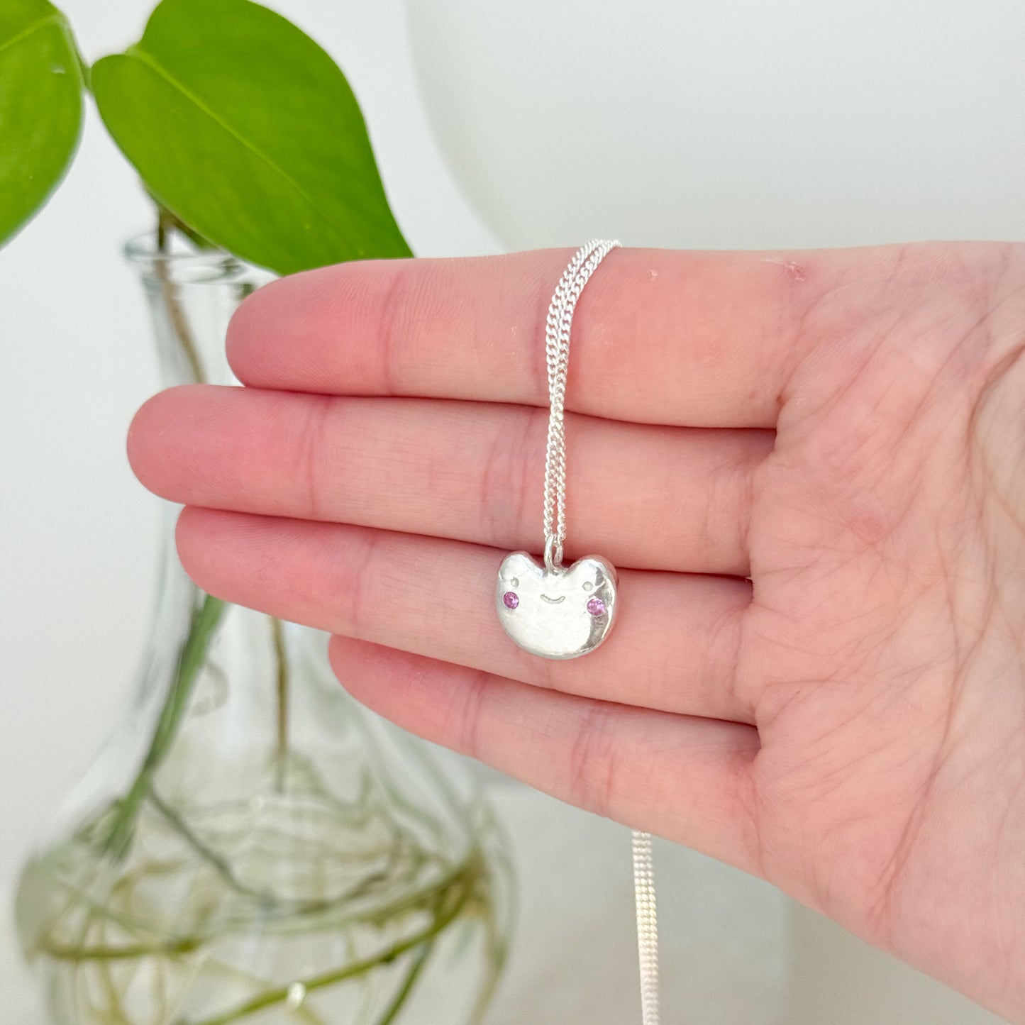 Blushing Frog Necklace