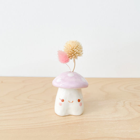 Lilac Mushroom Mini Vase