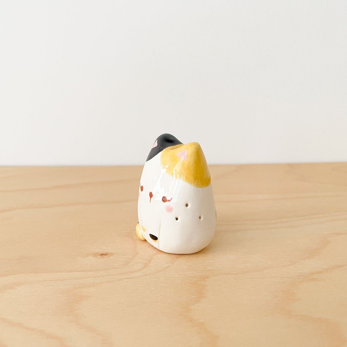 Calico Whisker Cat Mini Vase