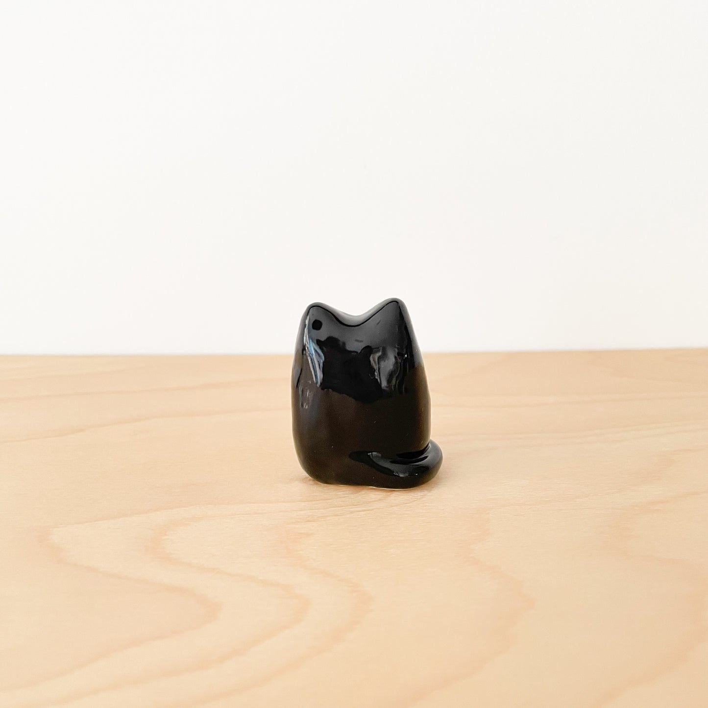 Black Whisker Cat Mini Vase