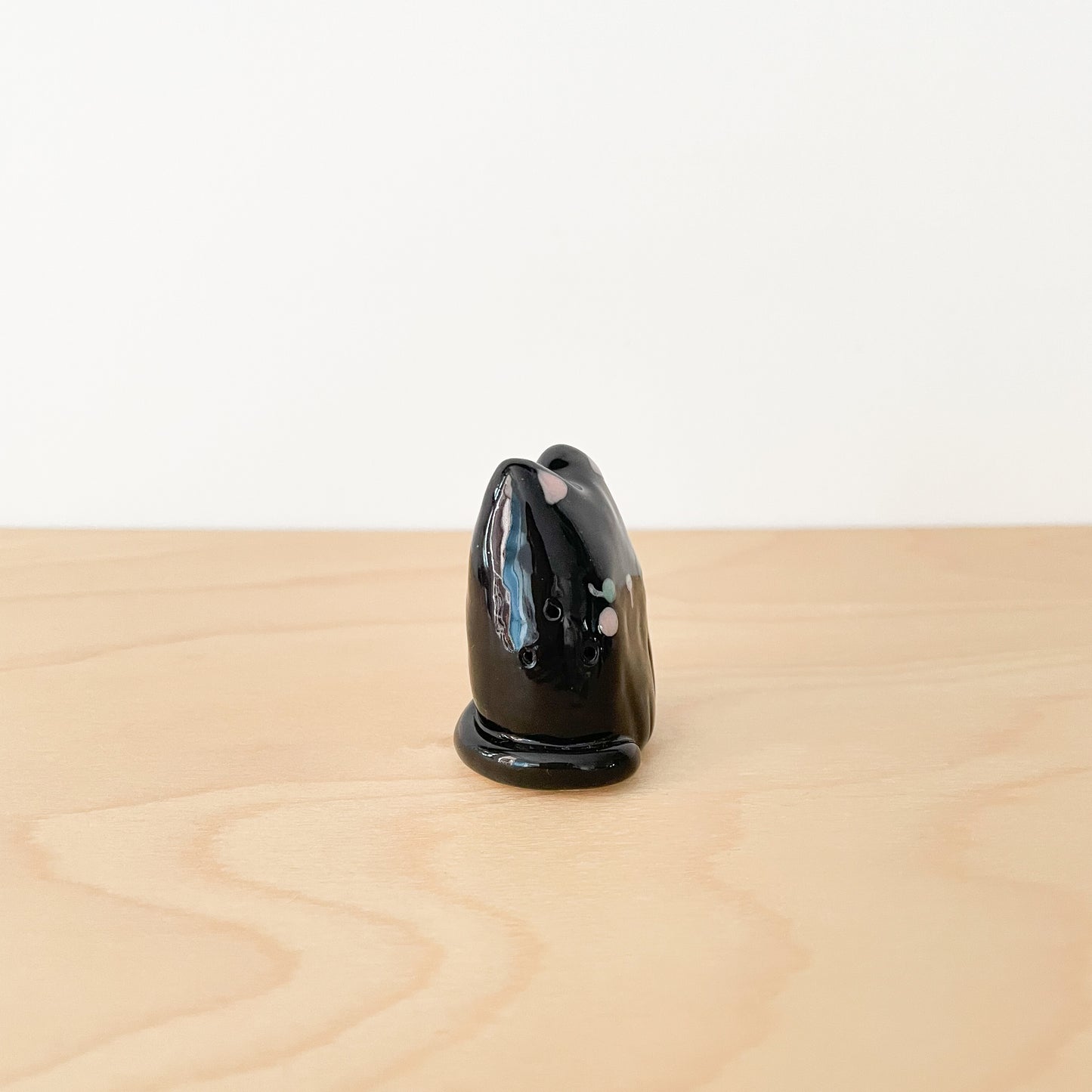 Black Whisker Cat Mini Vase