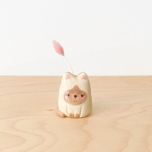 Siamese Cat Mini Vase