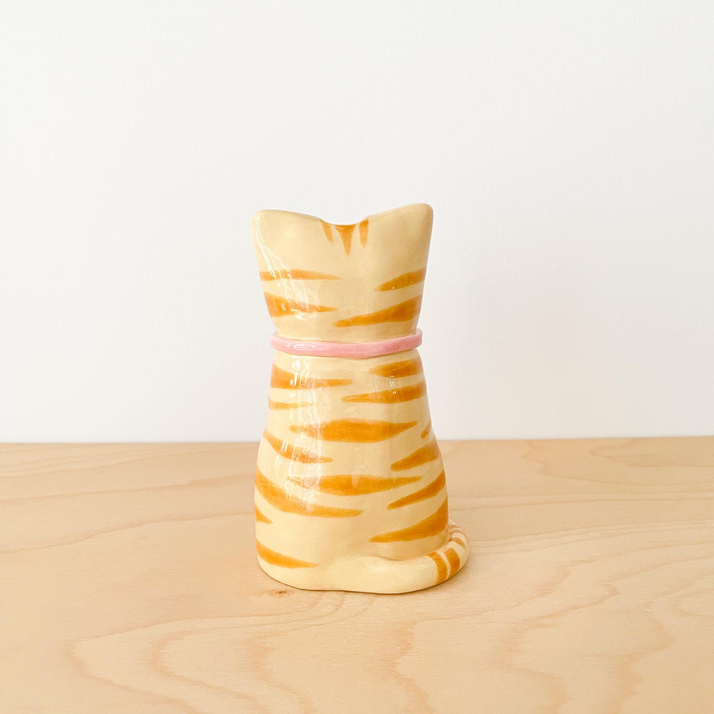 Brown Tabby Cat Vase