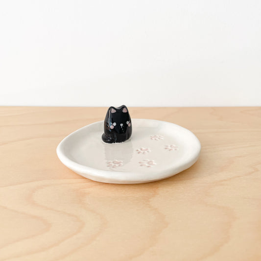 Black Cat Paws Trinket Dish
