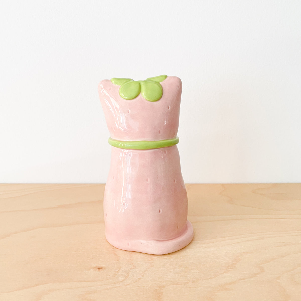 Strawberry Cat Vase