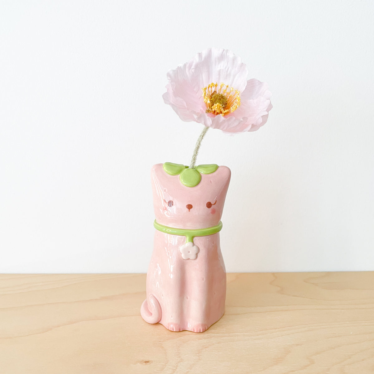 Strawberry Cat Vase