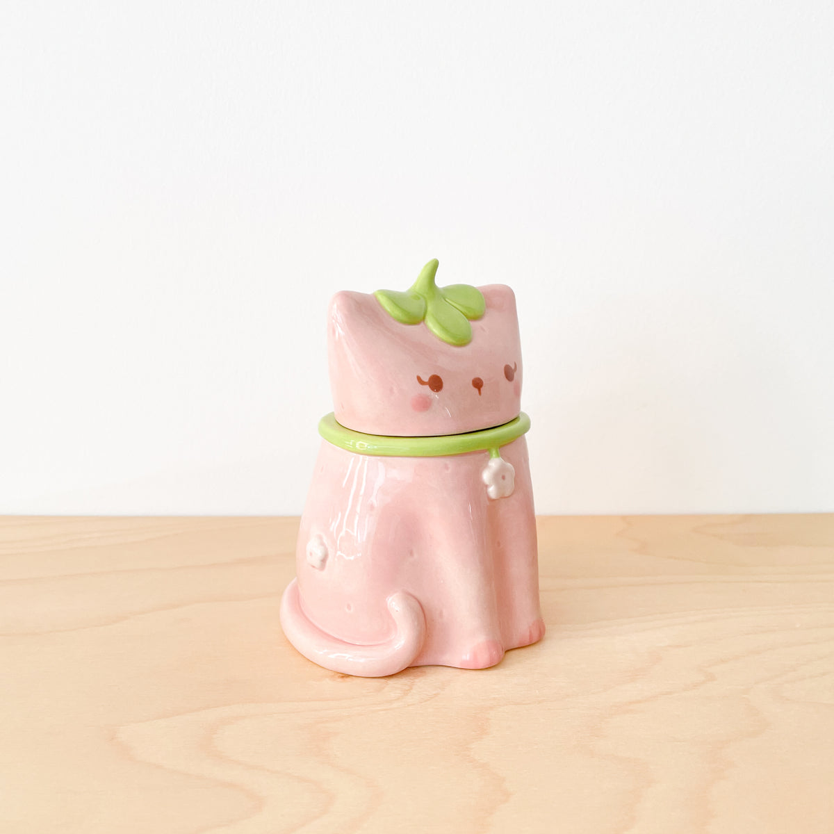Strawberry Cat Jar