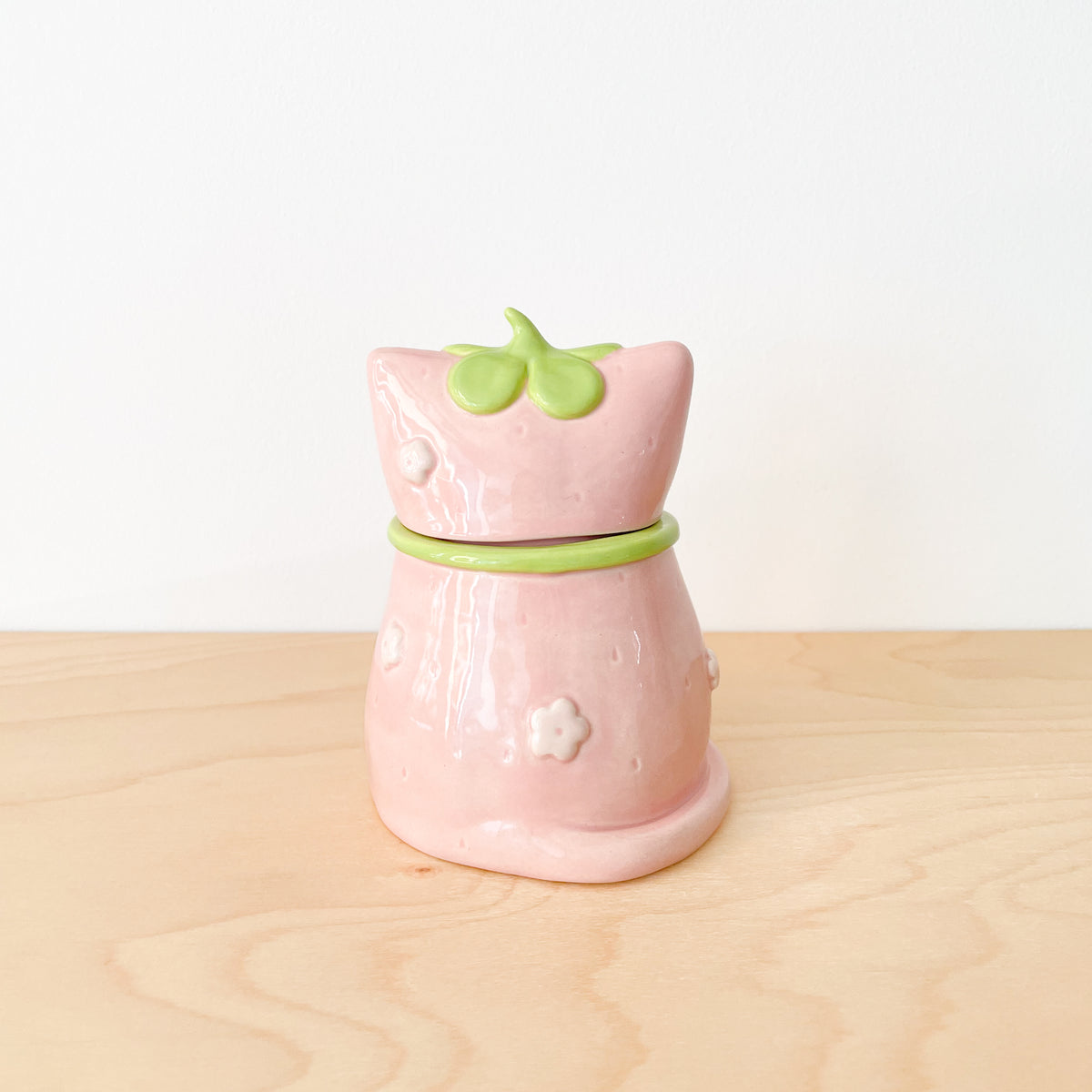 Strawberry Cat Jar