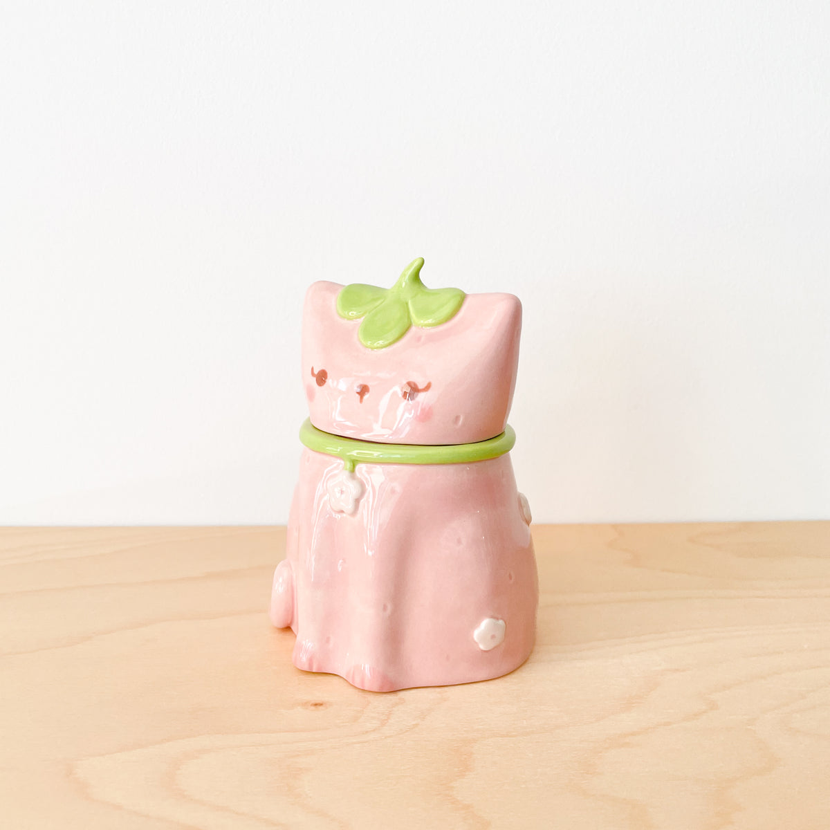 Strawberry Cat Jar