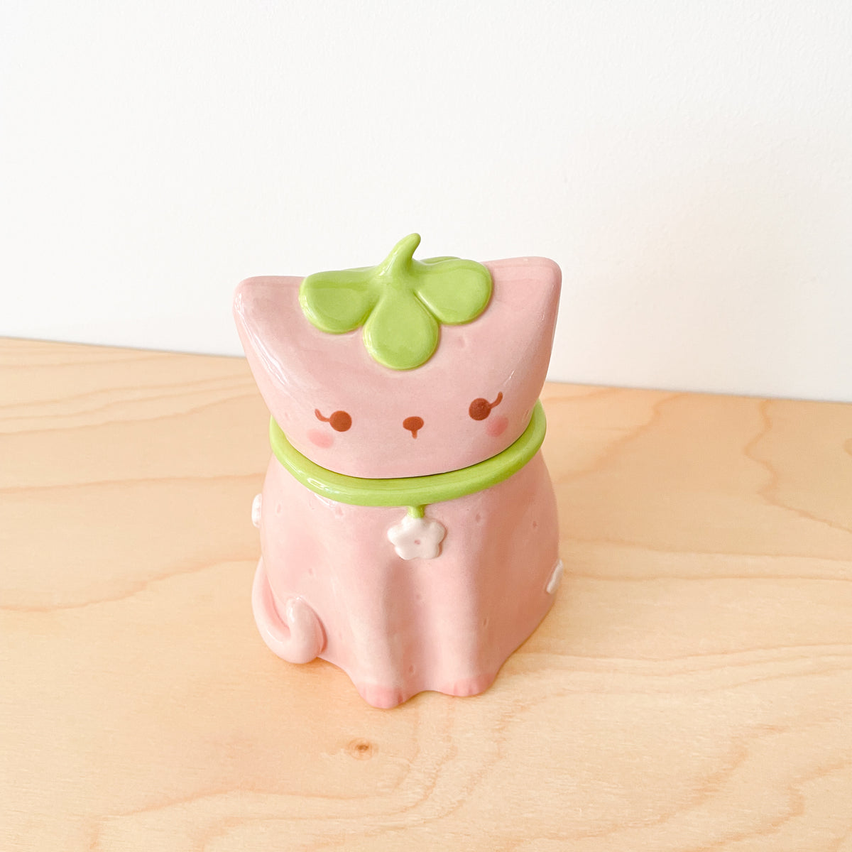 Strawberry Cat Jar