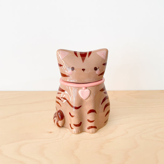Brown Tabby Cat Jar