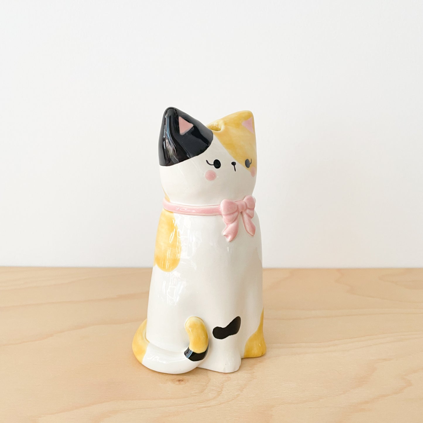 Calico Cat Vase