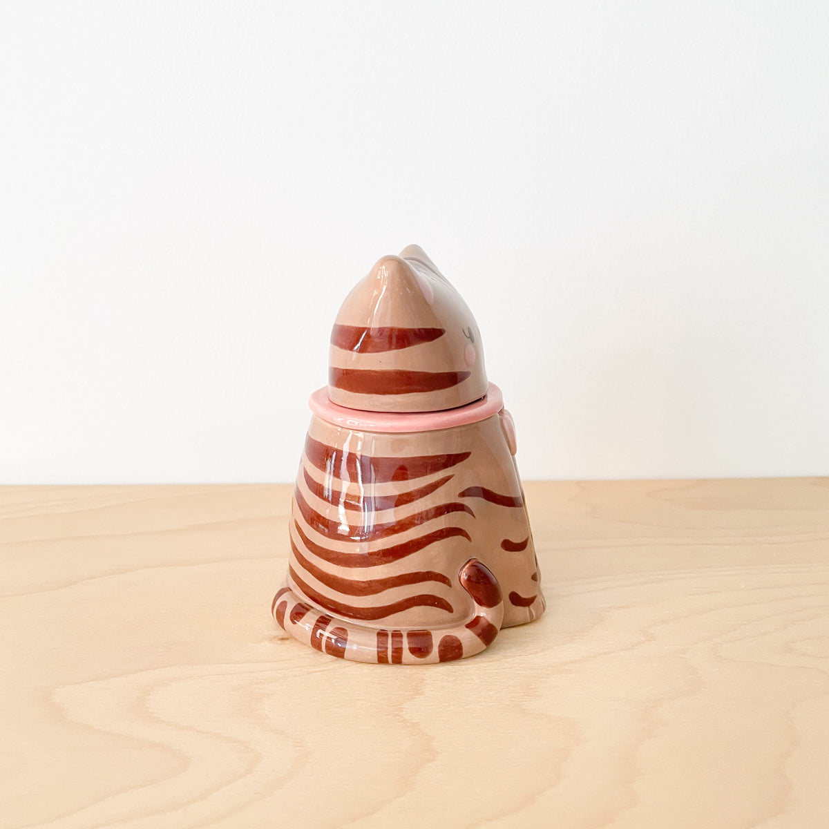 Brown Tabby Cat Jar