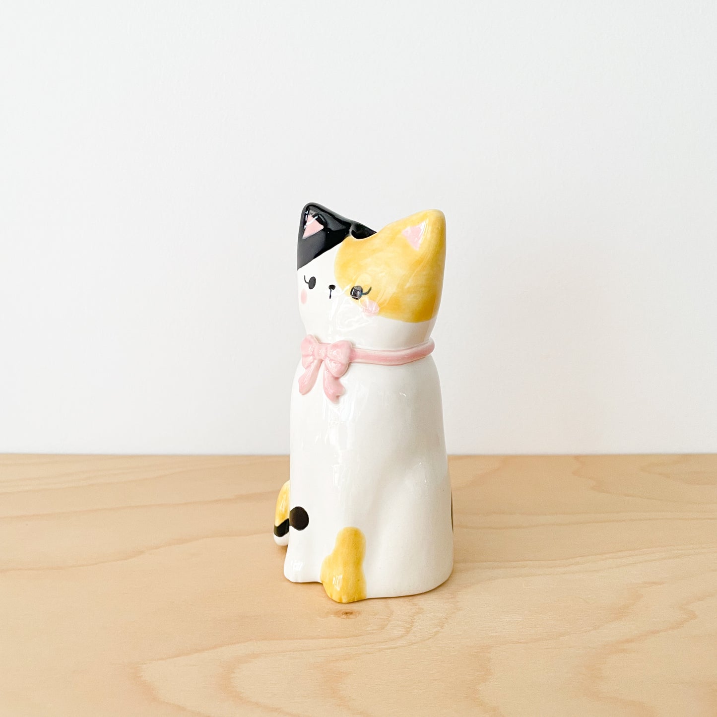 Calico Cat Vase