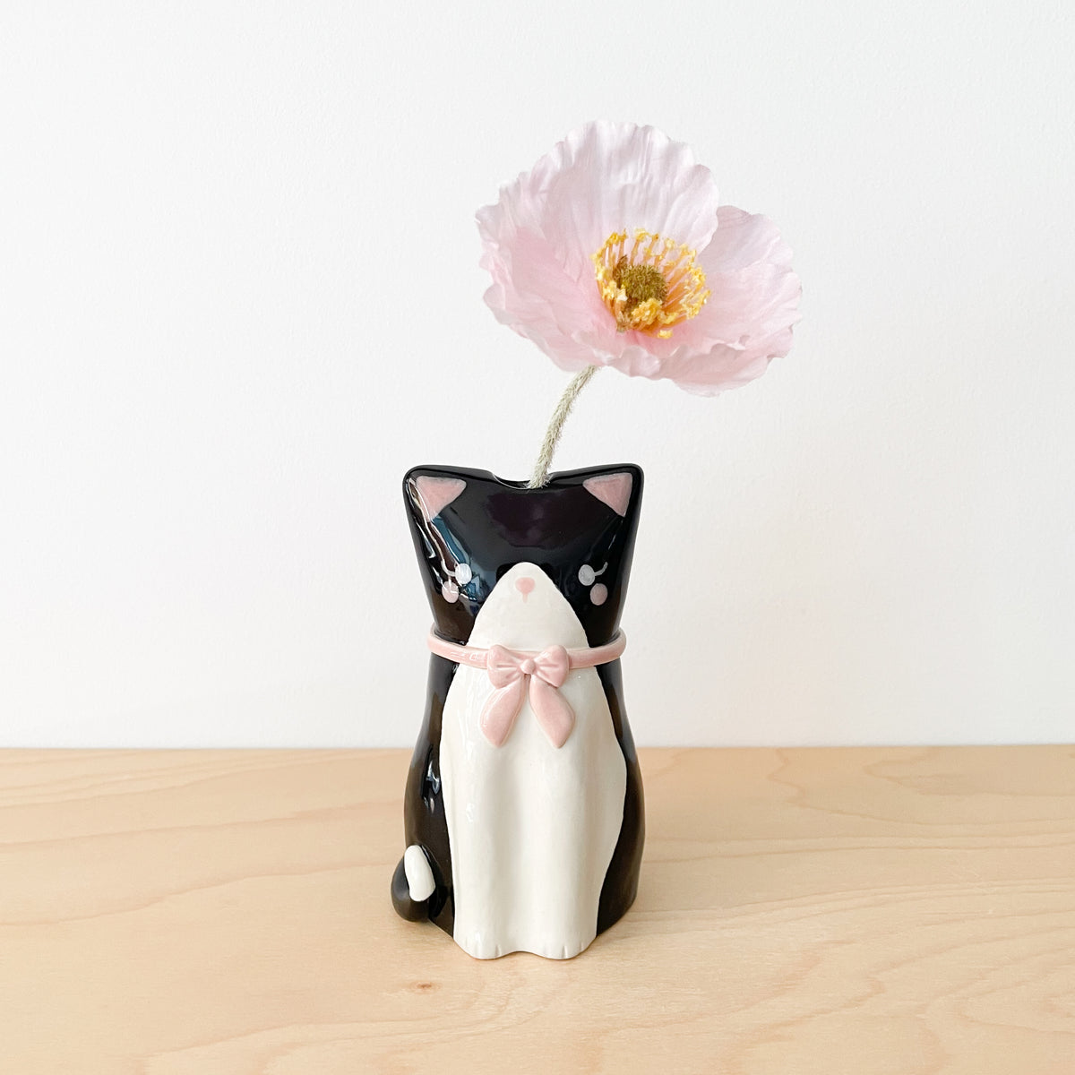 Tuxedo Cat Vase (design 2)