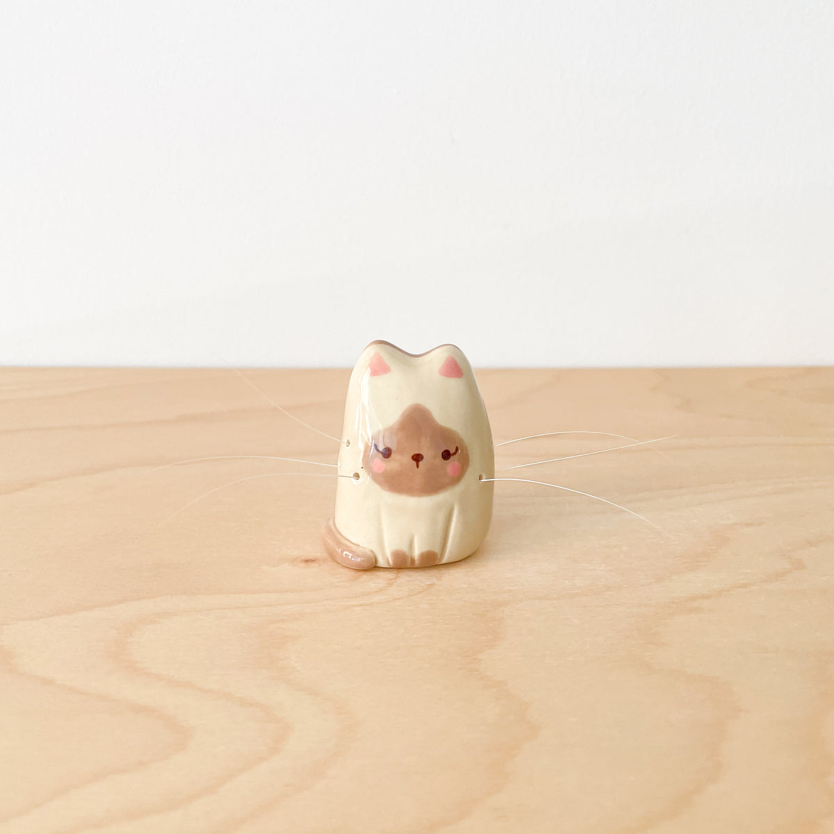 Siamese Whisker Cat Mini Vase