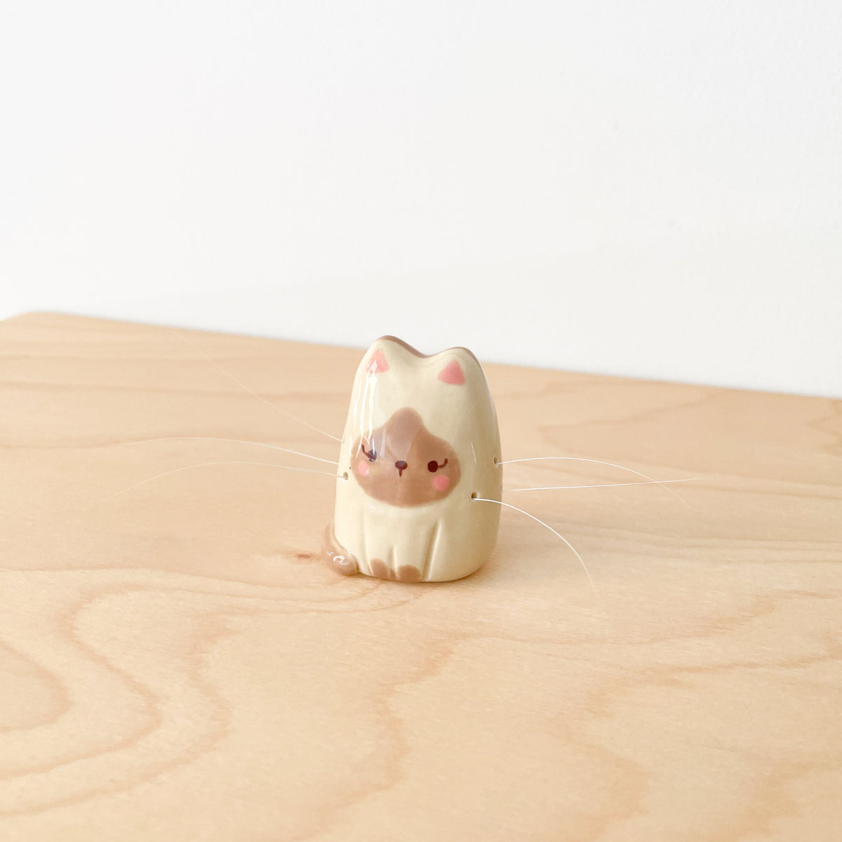 Siamese Whisker Cat Mini Vase