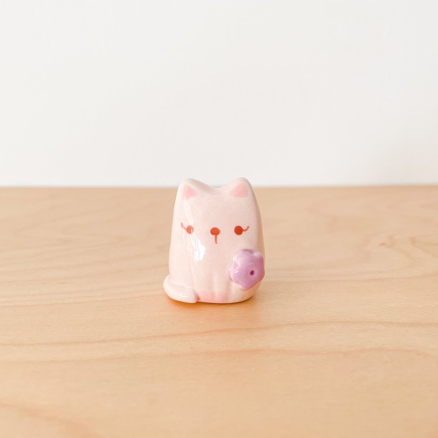 Pink Flower Cat Desk Pal
