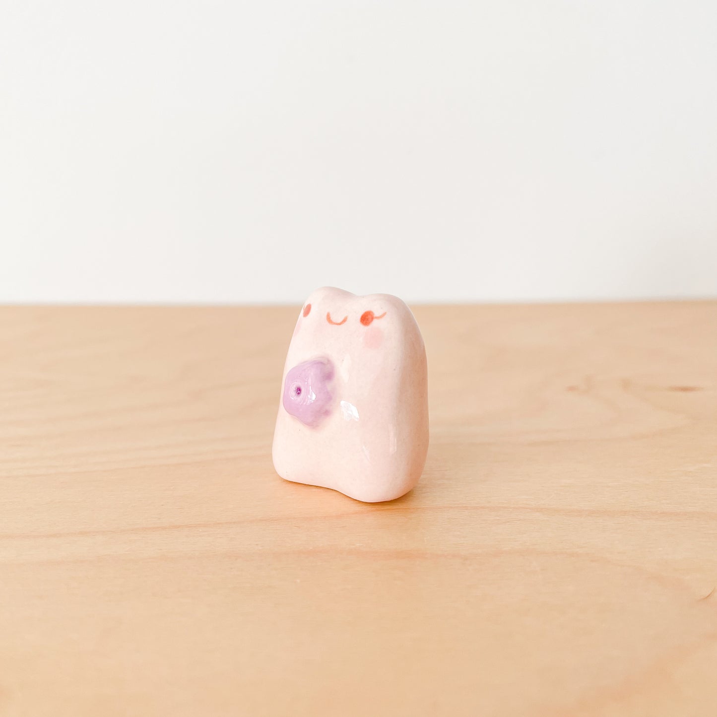 Pink Flower Frog Desk Pal