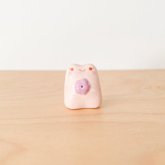 Pink Flower Frog Desk Pal