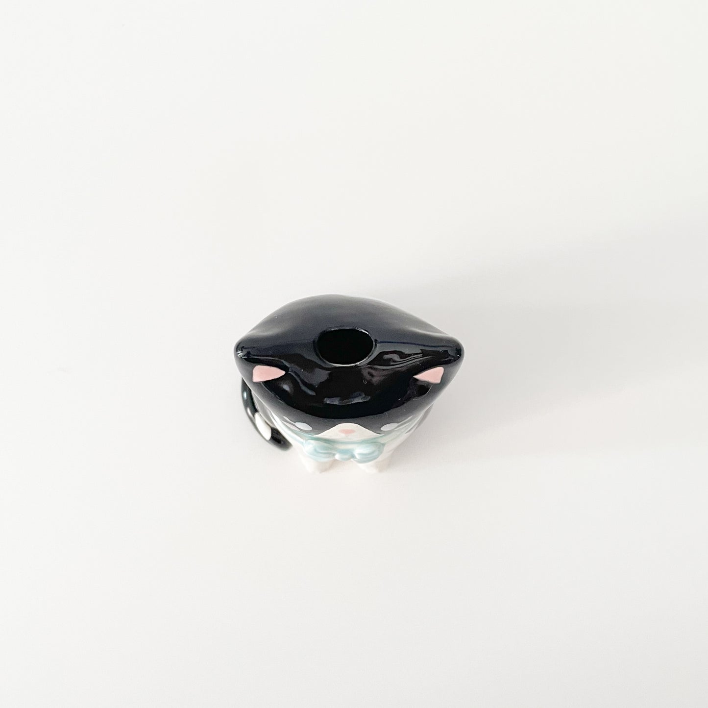 Black Tuxedo Cat Vase