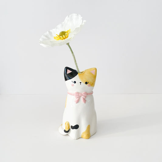 Calico Cat Vase