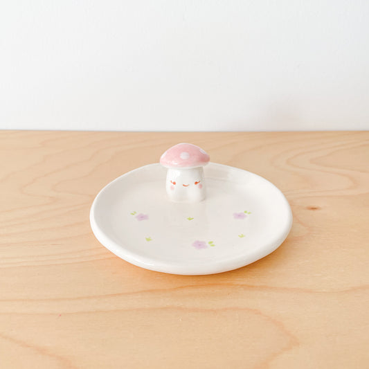 Pink Mushy Flower Trinket Dish