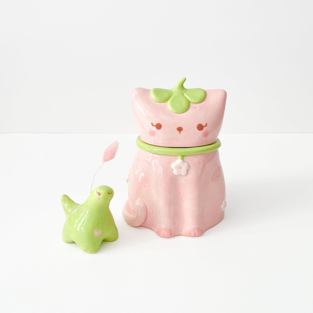 Strawberry Cat Jar