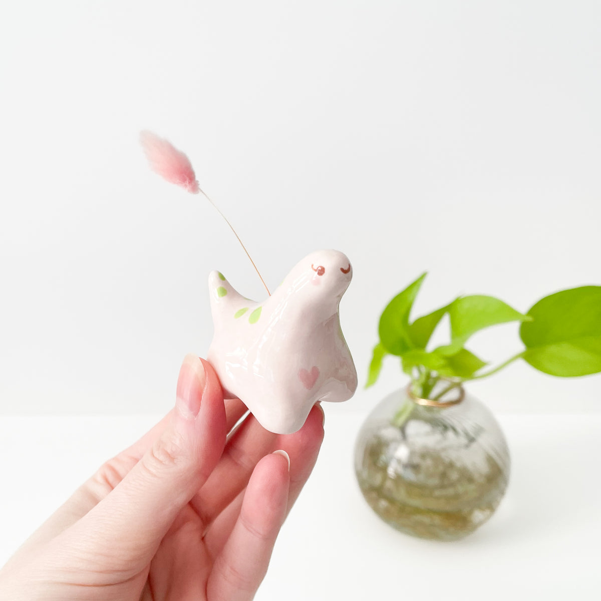 Pink Dinosaur Mini Vase