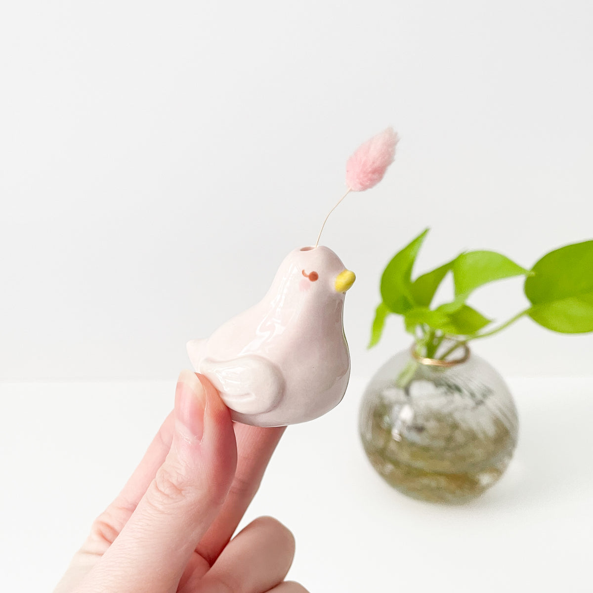 Pink Duck Mini Vase