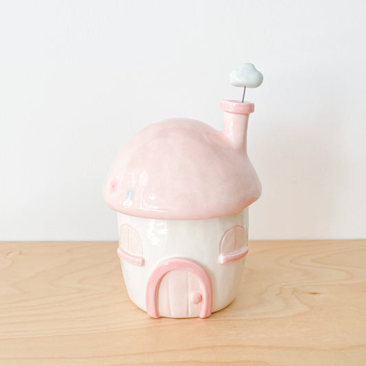 Cotton Candy Cottage Jar