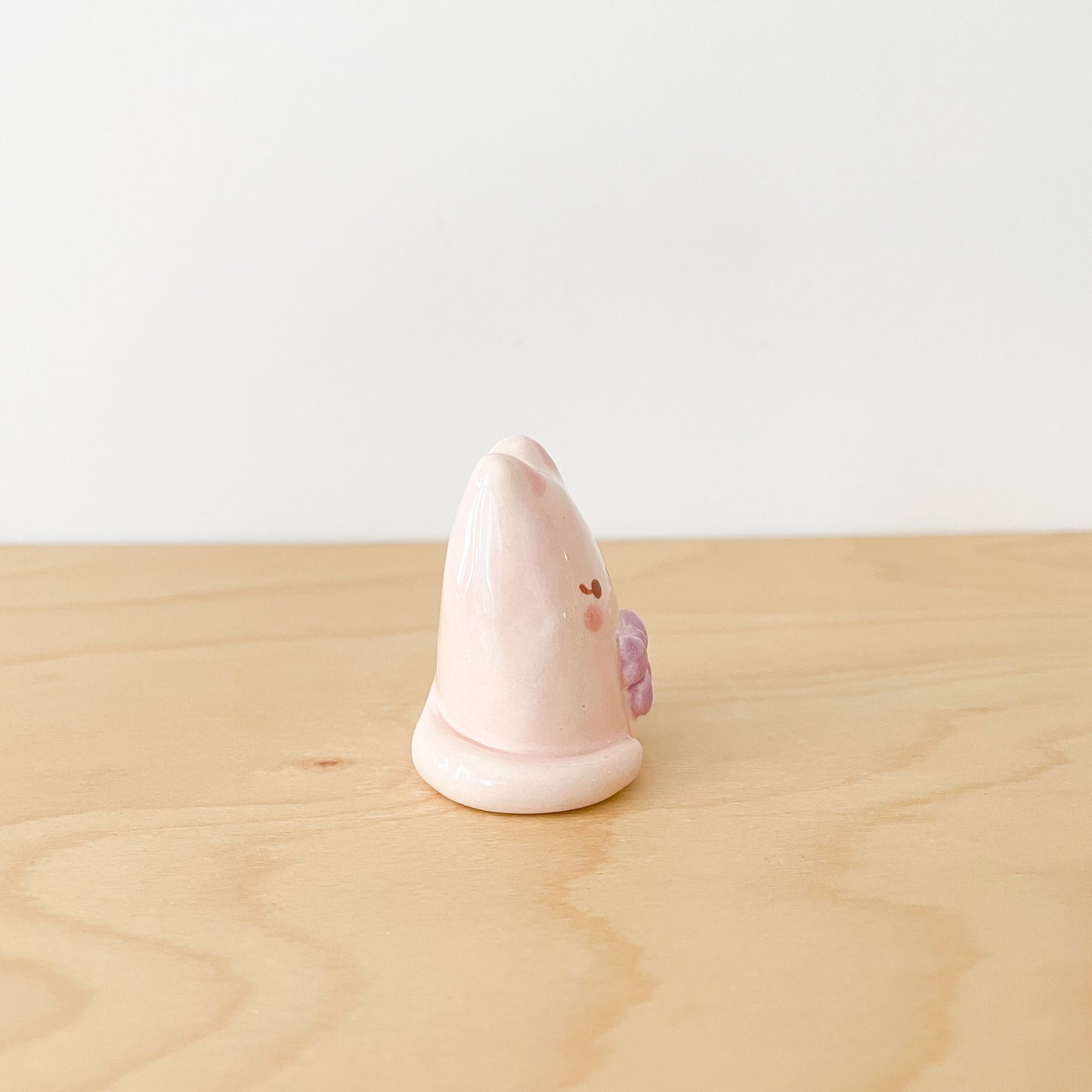 Bow Pink Cat Mini Vase