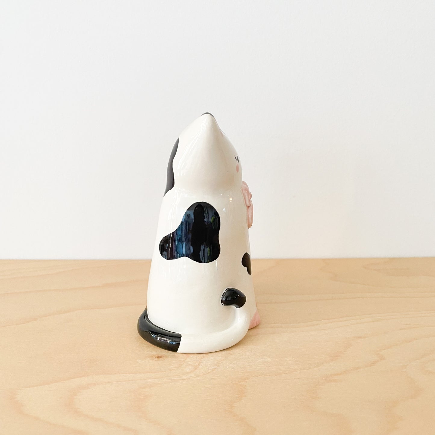 Black Spotty Cat Vase