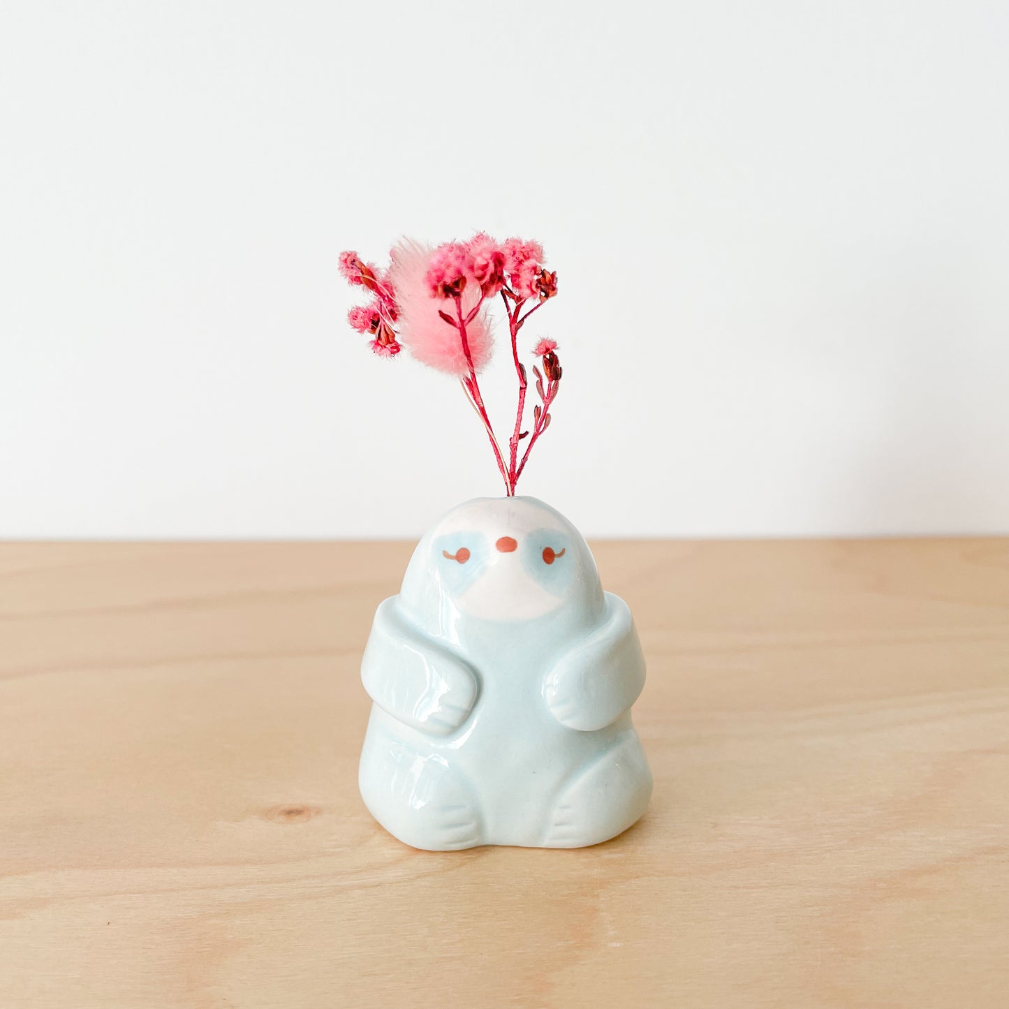 Blue Sloth Mini Vase