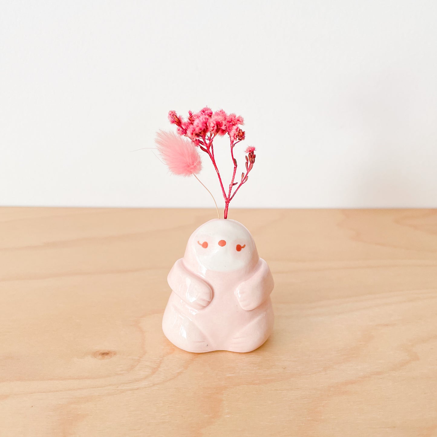 Pink Sloth Mini Vase