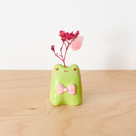 Frog Bow Mini Vase