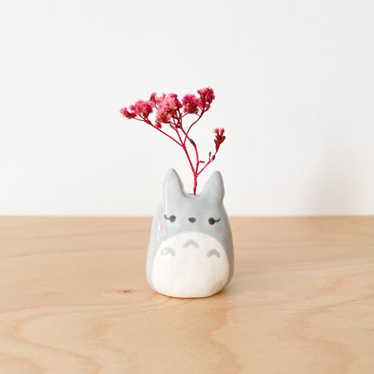 Grey Totoro Mini Vase