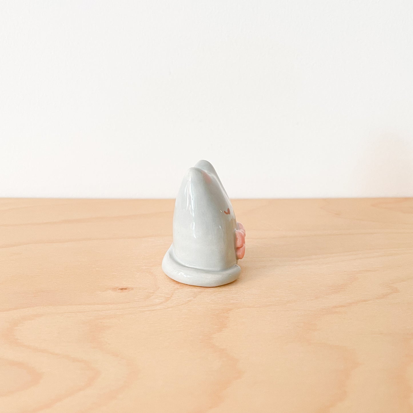 Grey Bow Cat Mini Vase