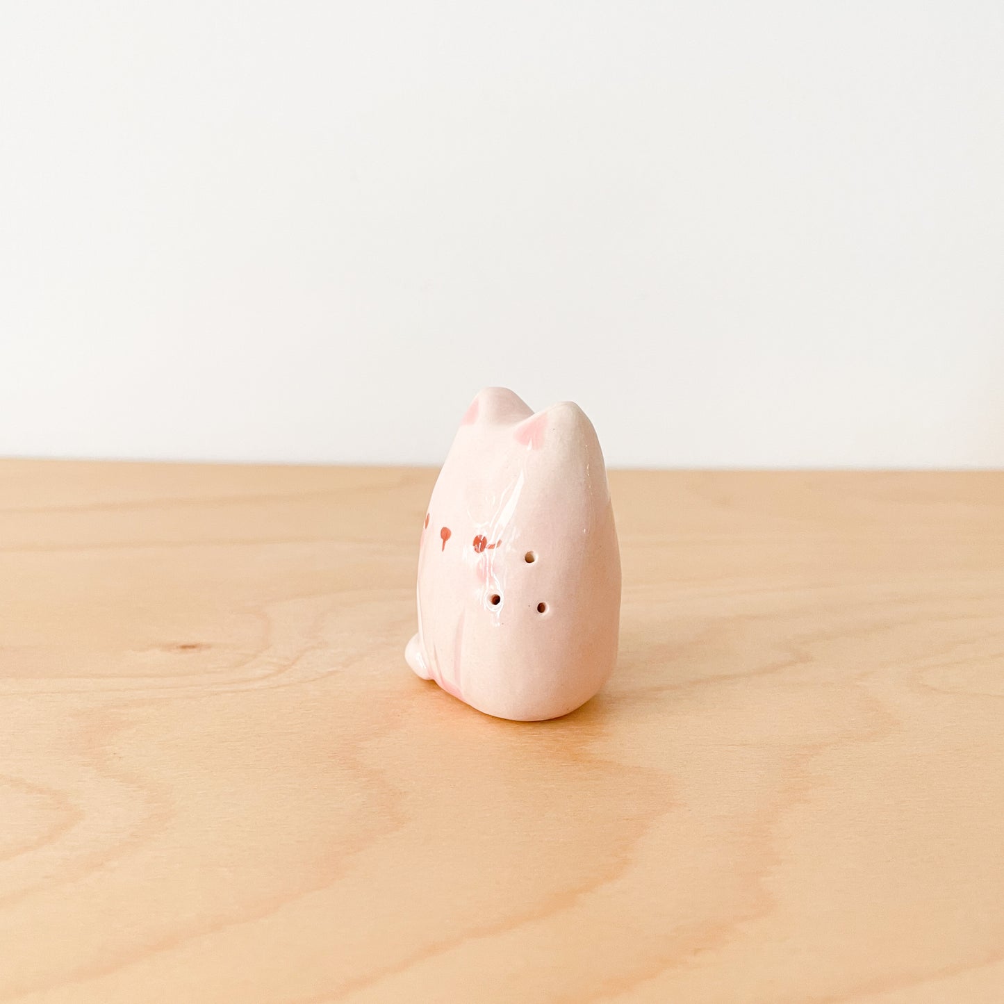 Pink Whisker Cat Mini Vase